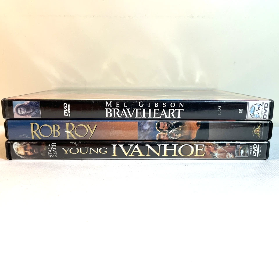 BRAVEHEART / ROB ROY / YOUNG IVANHOE (DVD Lot) Action Adventure Drama History - Image 2 of 4