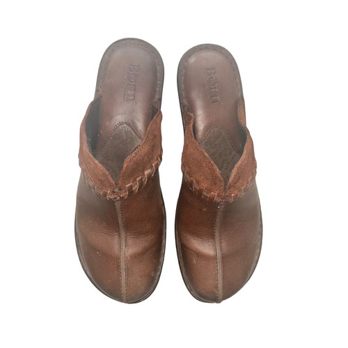 Born Women's Size 9 Brown Slip On Clogs Heeled Walking Comfort Shoes B64716 - Picture 5 of 15