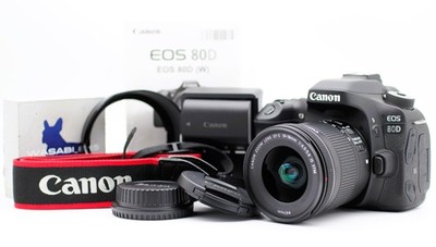 [Top MINT] Canon EOS 80D 24.2MP Digital SLR Camera EF-S 10-18mm 4.5-5.6 IS STM