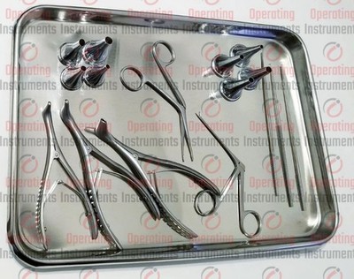 ENT Vienna Speculum Ear Forceps Bellucci Scissors Specula Applicator Set