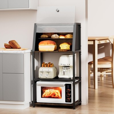 2025 Baker's Rack,2 in 1 Bread Box for Kitchen Organizers and Storage,38.6'' ...