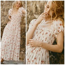 Doen Stanza Dress Sweet Abelia Print Smocked Size XL NWOT