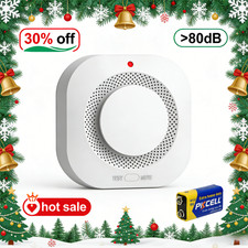 Smoke Alarms for Home with 5-Year Battery Smoke Detector for Kitchen, Caravan