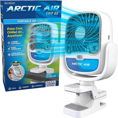 #ad Grip Go Evaporative Cooler Cordless amp; Portable Fan with 3 Speeds Universal Cla $39.29
