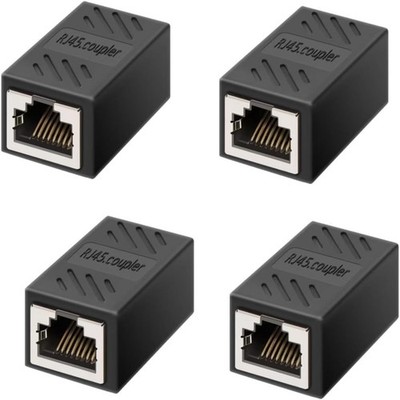 RJ45 Ethernet Coupler 4Pcs, Cable Extender Female to Female Cat7/6/5e/5