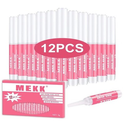 12-Piece Super Strong Nail Glue - Quick-Drying Adhesive for Acrylic Nails