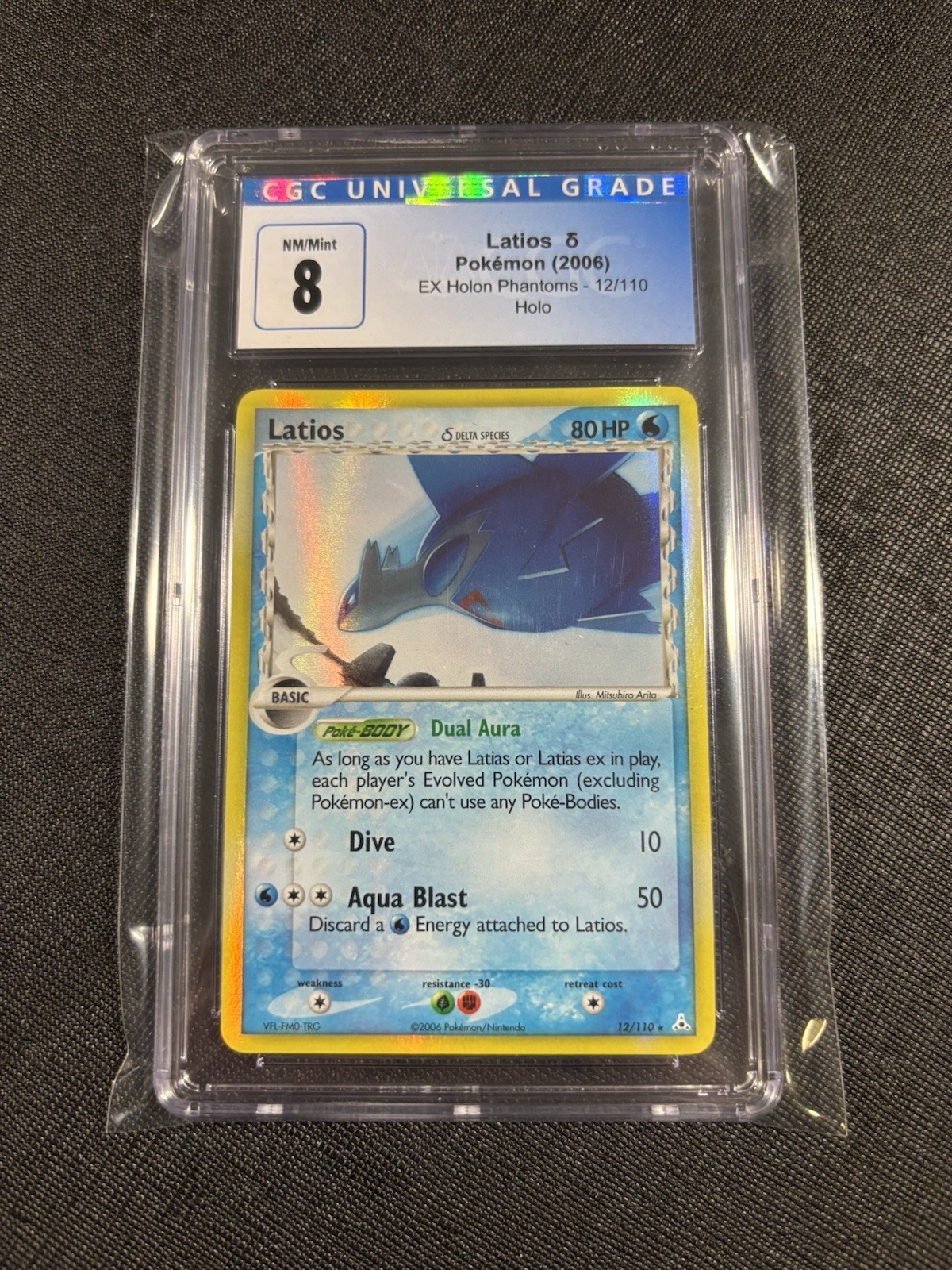 Latios 12/110 Holographic Rare EX Holon Phantoms Pokemon CGC Old Label 8