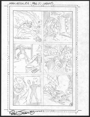 DAN JURGENS SIGNED 2012 GREEN ARROW 6, PG. 14 ORIGINAL PRELIM ART! FREE SHIP