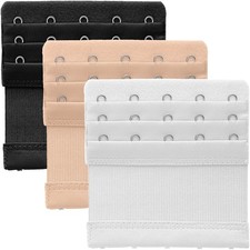 3 Pcs Women's Bra Extenders 5 Hooks 3 Rows Women Elastic Bra Extender