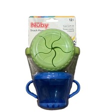 Nuby Snack Keeper w/ Handles, 2 Pack, Toddler Training, No Spills, BPA Free NEW