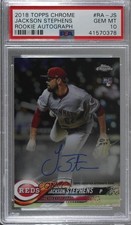 2018 Topps Chrome Rookie Auto Jackson Stephens #RA-JS PSA 10 GEM MT Auto 0a2
