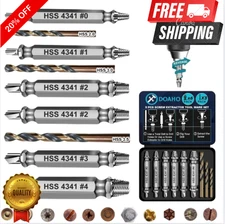 10-Pcs Screw Extractor Set Easy Out Drill Bits Set for Removing Stripped Screws