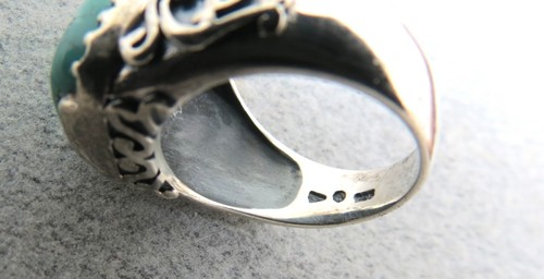 Sterling Silver Silpada Turquoise Ring Size 9 India 14.85 Grams 19mm High R1807 - 第 4/9 張圖片