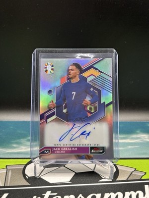 2023 TOPPS Finest Road To UEFA Euro Jack Grealish Autograph Card England