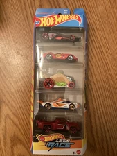 Hot Wheels Netflix Let's Race 5 Pack * Skull Crusher Rocketfire Rip Rod HTV42