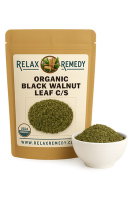 Organic Black Walnut Leaf C/S - 100% Pure, Non-GMO Juglans Nigra, Detox & Skin