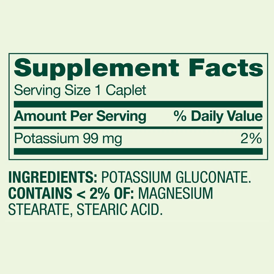 Spring Valley Potassium Caplets Dietary Supplement Value Size, 99 mg, 500 Count - Image 2 of 4