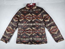 pendleton jacket Womens Small Bridge Creek Reversible duck Down Coat aztec