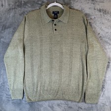 Vintage Dockers Sweater Mens M Green Collared Long Sleeve Pullover Golf Outdoor