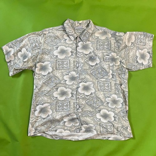 XL Billabong Camisa Hawaiana Floral Azul Blanco