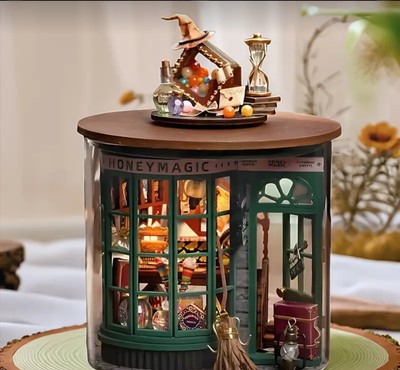 Bücherregal 3D Set Traumflasche Zauberladen Eulenhaus Harry Potter Motiv