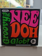 Schylling Nee Doh Groovy Glob Tear-Resistant Blue Squeeze Ball Stress Reliever