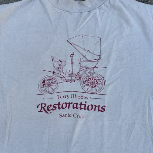 Vintage Santa Cruz Terry Rhodes Restorations Sz L Hanes Beefy Single Stitch Cars