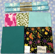 New Fat Quarters Fabric Mixed Lot of 8 Pcs Cotton 18" x 21" Quilting FREE SHIP