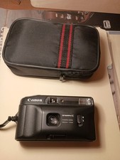 Canon Snappy K 35MM Film Camera Tested to Power On Flash Works w/ Bag