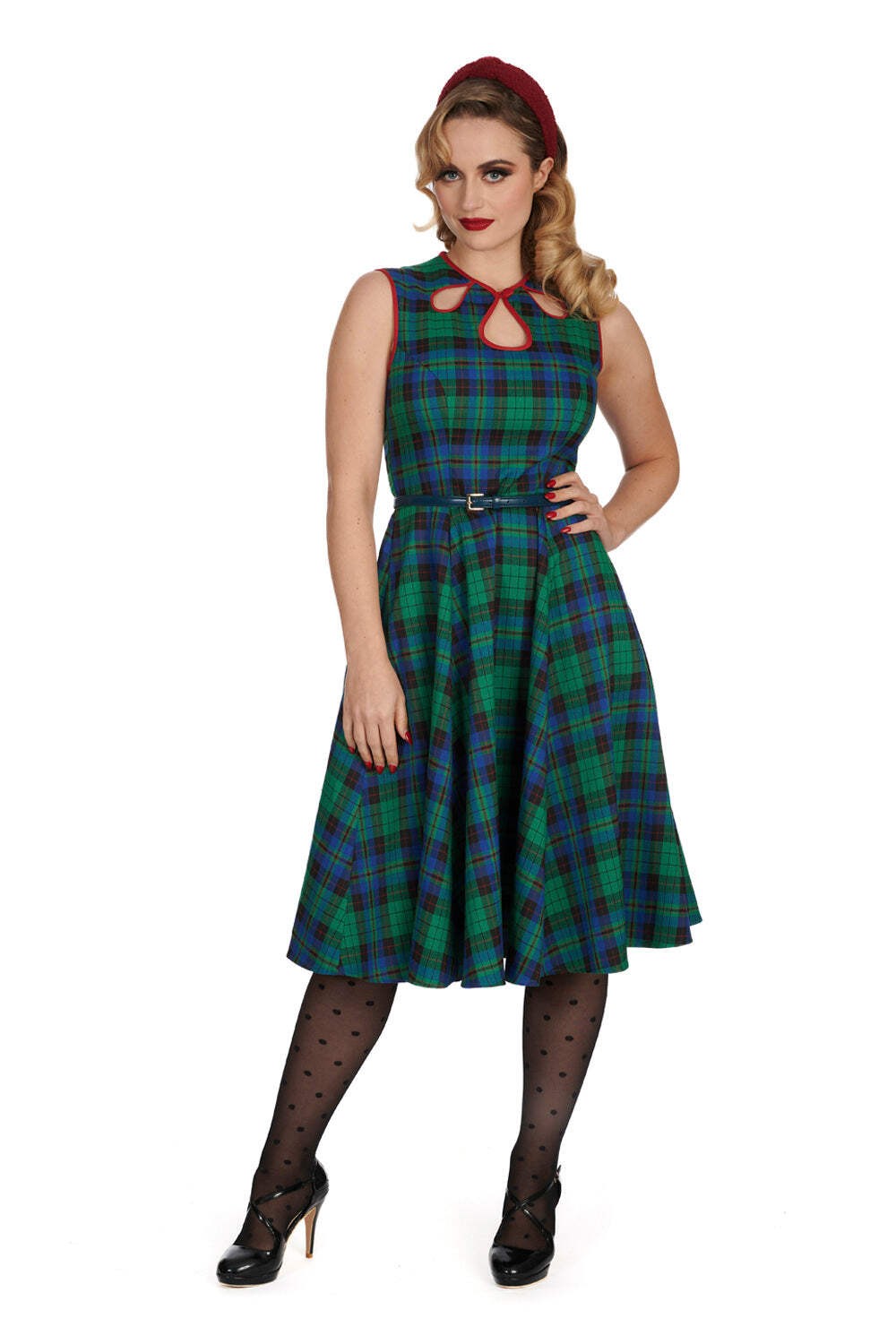 Banned Apparel - Winter Check Flare Dress