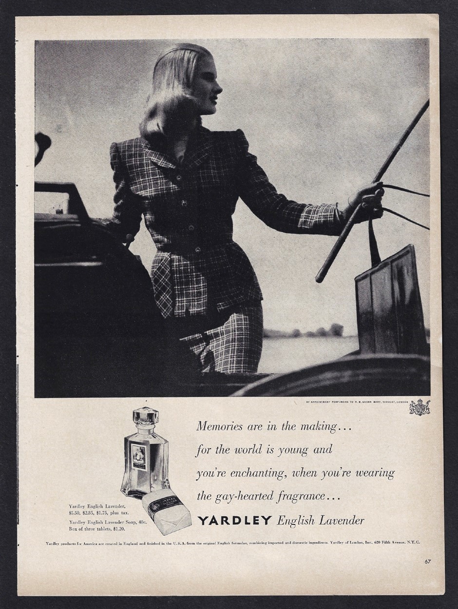 Vintage 1948 YARDLEY ENGLISH LAVENDER Print Ad 