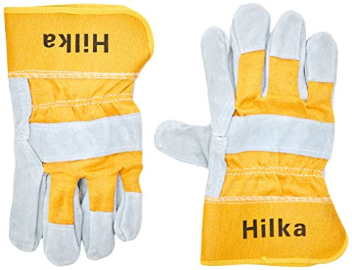 Hilka 75995502 Riggers Heavy Duty Part Leather Gardening Work Gloves