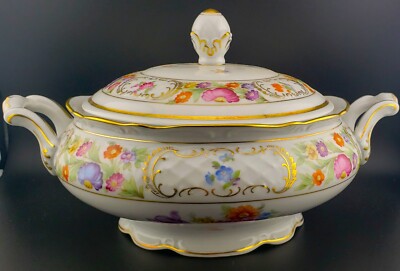 Schumann Empress Dresden Flower Round Covered Serving Bowl | eBay
