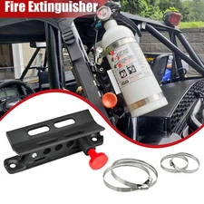 Black Car Fire Extinguisher Mount Bracket Adjustable For Jeep Wrangler JK JL UTV