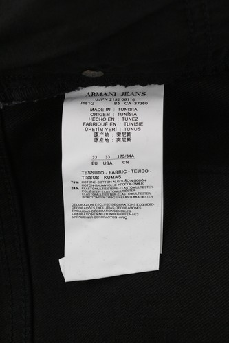 ARMANI JEANS J18 Women Jeans W33 Slim Fit Black Cotton Stretch Washed Casual - Picture 10 of 12