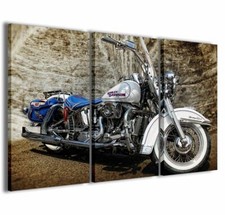 Quadro Moderno 100 x 60 cm Stampa su Tela Canvas 3 pz Harley Davidson VIII