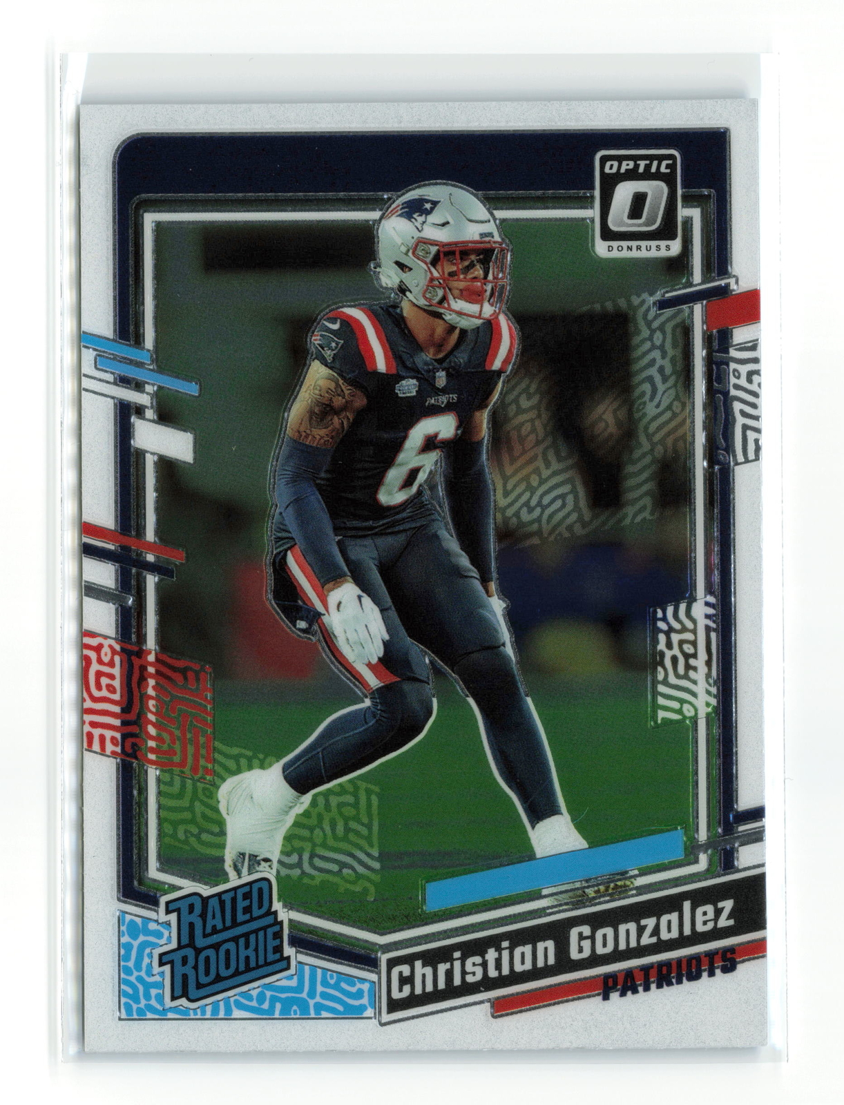 CHRISTIAN GONZALEZ #274 2023 PANINI OPTIC PATRIOTS ROOKIE RC