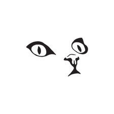 Cat Face Cute - Vinyl Decal Sticker - Multiple Color  Sizes - ebn144