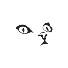 Cat Face Cute - Vinyl Decal Sticker - Multiple Color & Sizes - ebn144