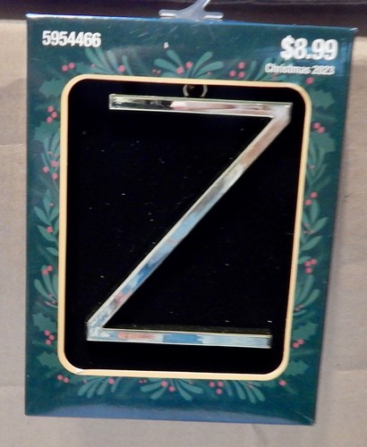 Gold Metal Monogram Initial 4” Ornaments You Choose Type With Red Ribbon 272K - Picture 23 of 24