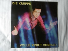 Die Krupps Autogramme signed LP-Cover "Volle Kraft Voraus!" Vinyl
