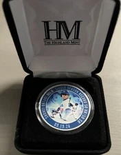 HIGHLAND MINT SHOHEI OHTANI 50/50 LMTD. ED. COMMEMORATIVE COIN PURE SILVER /550