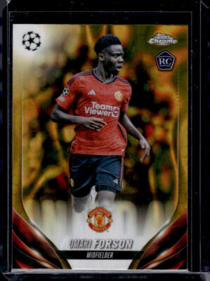2023-24 Topps Chrome UEFA Club Competitions #42 Omari Forson Gold Lava Refractor