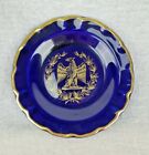 New ListingLimoges France Gold Leaf Eagle Veritable Bleu De Four Miniature Collectors Plate