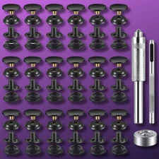 40 Pieces 15MM Snap Fastener Kit Tool Snap Button Kit Snaps for Leather Leather