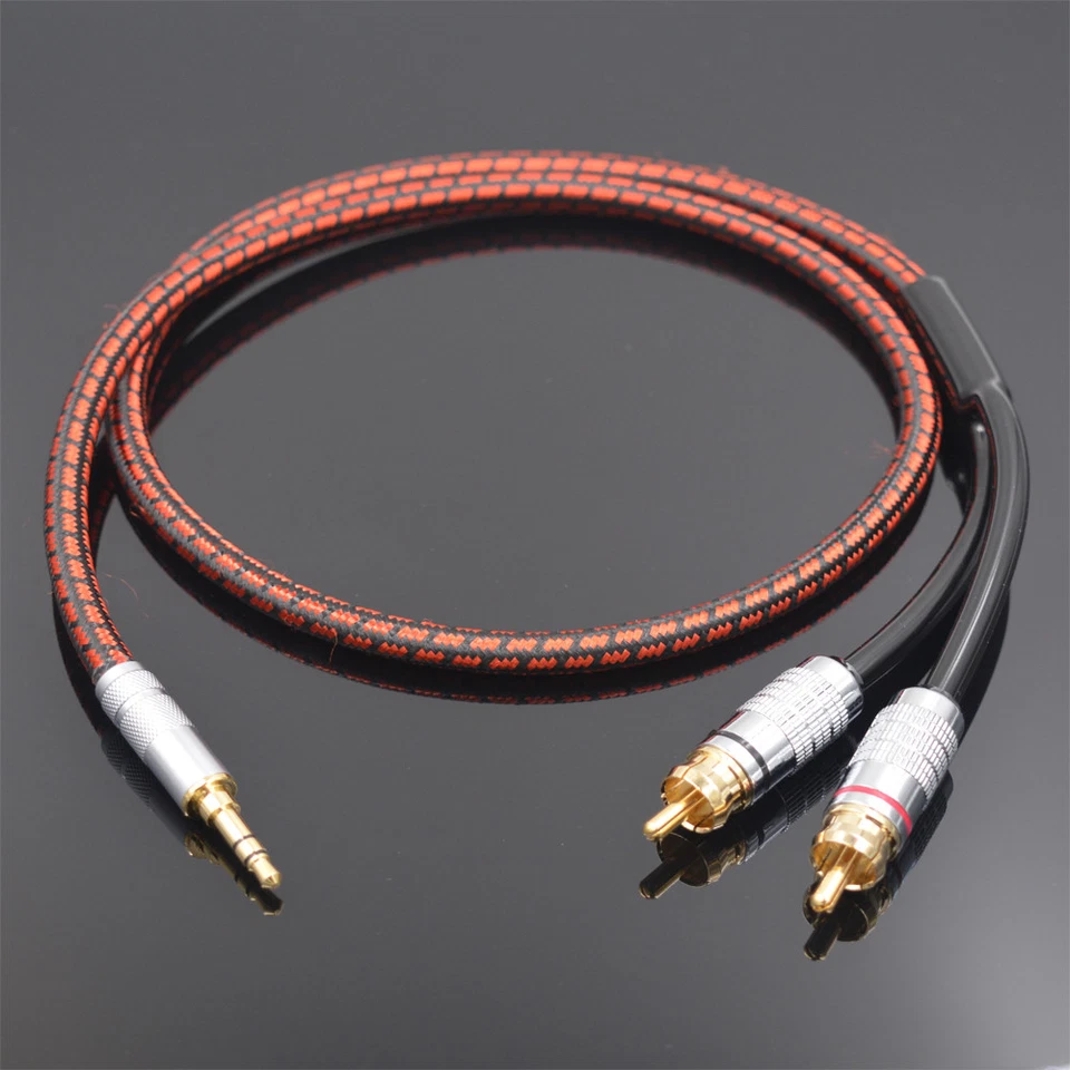 Primeda Audio Cable Stereo 3.5mm male to 2 RCA Gold Plated for MP3 CD DVD TV PC - Image 3 of 4