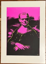 Electric Frankenstein Hand Printed 19 1/2 x 27 1/2 Malleus Poster in Pink