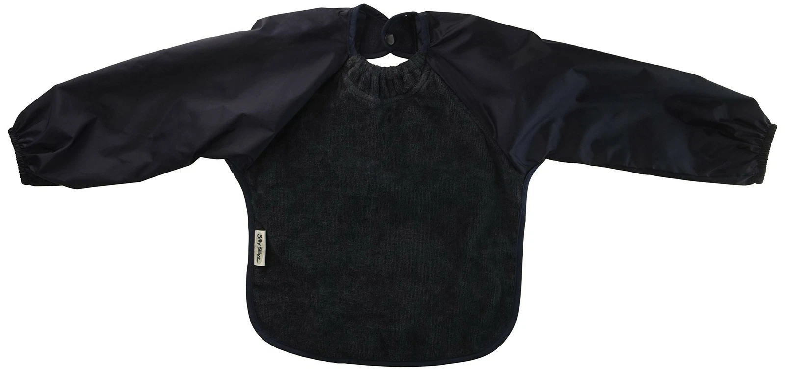Silly Billyz Toweling Long Sleeve Bib, Navy, Large