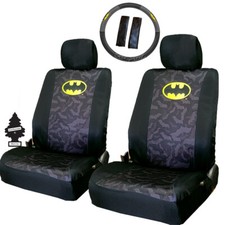 For Chevy Batman Car Seat Covers Steering Cover Belt Pads - Universal Fit