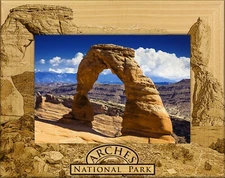 Arches National Park Utah Laser Engraved Wood Picture Frame Landscape (4 x 6)